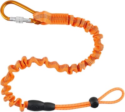 Gereedschap Lanyard - Veiligheidskabel Tool Tether - Gereedschap Borgen - Intrekbaar met Karabijnhaak - 15 kg Draagvermogen - Oranje