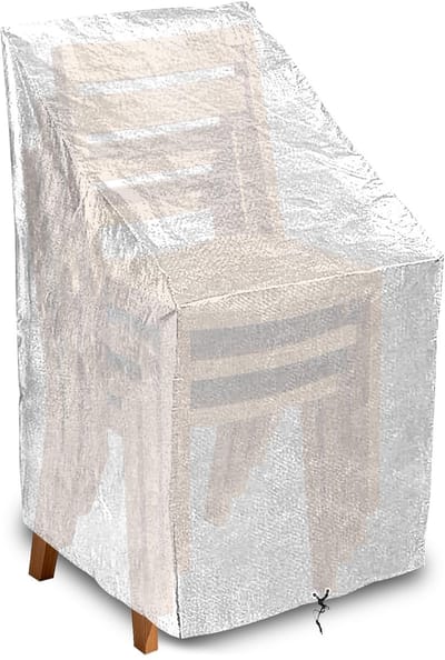 Dailygoods- Bescherming Tuinstoelen - Waterdichte Hoes - Antivandalisme - Transparant - 1 Stuk - Afmetingen 68 x 96 x 110/150 cm - Tuinstoelhoes