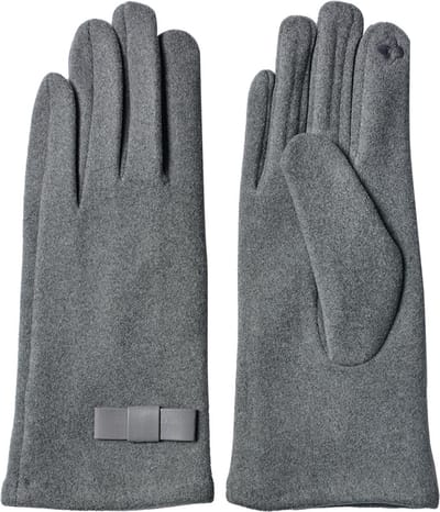 Juleeze Handschoenen Winter 8x24 cm Grijs Katoen