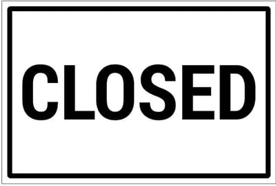 Closed bord | gecoat dibond materiaal | 30 x 20 cm