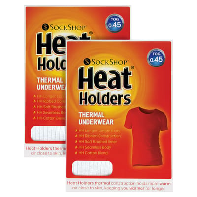 Heat Holders - 2-pack heren winter thermisch ondergoed met korte mouwen