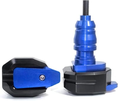 Motor Handkappen - Valbescherming Motor - Bescherming Tijdens Rijden - CNC Aluminium Constructie - 1 Paar - Blauw