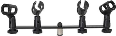 Microfoonstandaard voor 4 microfoons - Ideaal voor podcast, studio en podium