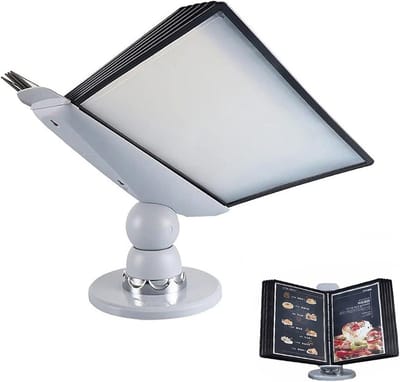 Bestandsorganisator Bureau - Document Houder - Informatie Tonen - 360 Graden Rotatie - 20 Pagina's - Grijs