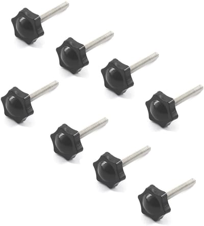 Dailygoods- Handknop 32 mm - 8 Stuks - RVS Schroef - Duurzaam Kunststof - Eenvoudig te Installeren - Anticorrosie - Schroefknop