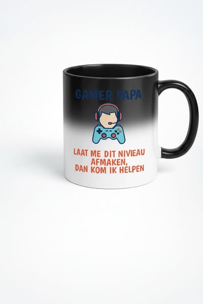 Gamer Papa Magische Mok - Laat Me Dit Niveau Afmaken