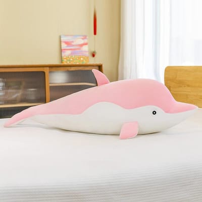 Poupée dauphin en peluche, poupée de chiffon, poupée fille, jolies jambes d'enfants sur le lit, oreiller de couchage, très grande taille 30cm