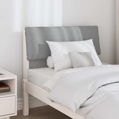 vidaXL - Gestoffeerd - hoofdbord - Lichtgrijs - 80 - cm - Massief - grenenhout