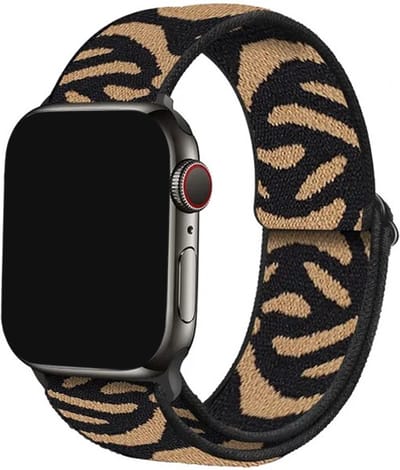 Innerlight® Nylon - Tijgerprint - 38mm / 40mm / 41mm - Nylon bandje geschikt voor Apple Watch - Geschikt als Apple Watch bandje voor Series 1/2/3/4/5/6/7/8/9/ 10 42mm/ 11 42mm/SE