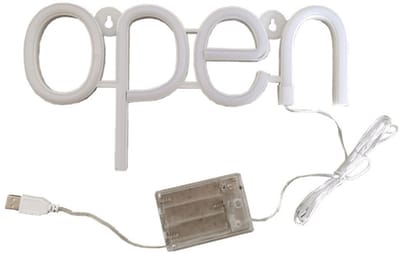 Dailygoods- Neon Sign Hoge Helderheid - Waterdicht - Draagbaar - Oplaadbare Batterijen - USB Voeding - Kunststof - Openbord