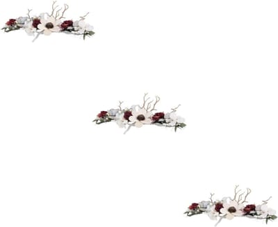 Gedroogde Bloemenkrans - Bloemen Hoofdband - Bruiloft Accessoire - Handgemaakt Ontwerp - 35 x 20 cm - Multicolor