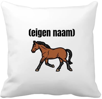 Akyol - rennend paard met eigen naam Kussen hoes - Paarden - dieren liefhebber - iemand die houdt van paarden - verjaardag - cadeau - kado - geschenk - 40 bij 40 cm