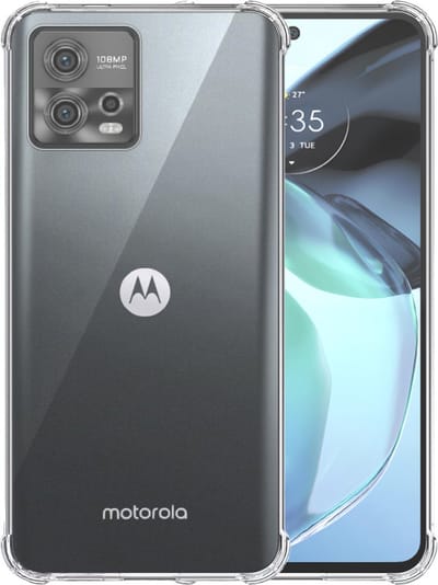 Telefoonhoesje Geschikt voor Motorola Moto G72 Transparant - Shockproof TPU Siliconen Case met Stootrand Doorzichtig - Smartphonica geschikt voor Motorola Moto G72