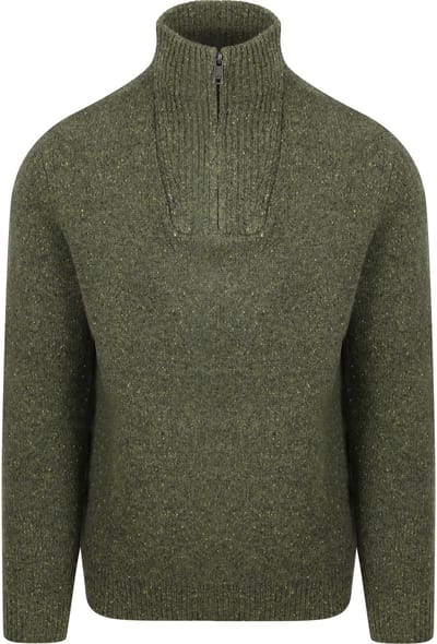 McGregor Half Zip Trui Lamswol Blend Olive - Maat XL - Heren - Pullovers