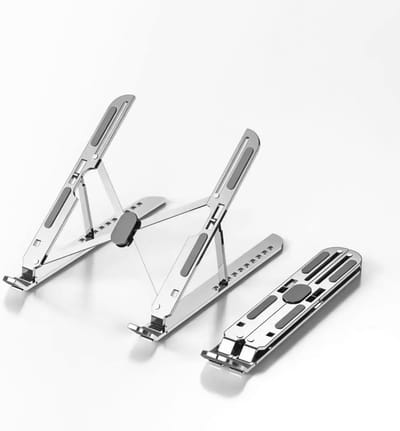 Oneay 1 stuk - Laptopstandaard, verstelbaar, opvouwbaar, draagbaar, stabiele steun voor MacBook, HP Surface en vergelijkbare apparaten (roze)
