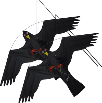 HIXA Vogelverjager - 7 Meter - 2 stuks - Duivenverjager - Vogelverschrikker - Kraaien - Kite - Zwart - Nylon