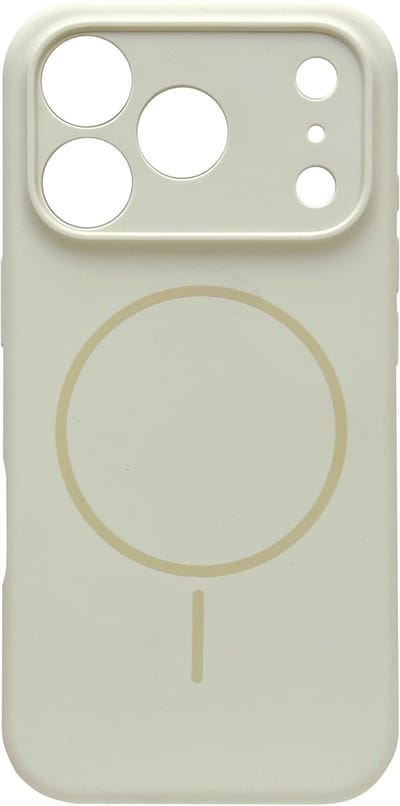 Casemania Hoesje Geschikt voor Apple iPhone 17 Pro - Ivory Wit - Zachte Liquid Siliconen Magnetisch Back Cover Case - Geschikt voor MagSafe - Telefoonhoesje met Camera Bescherming
