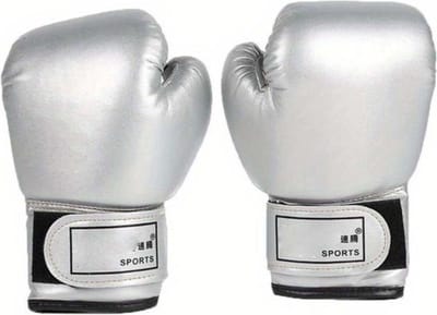 Bovista Vecht Handschoenen - Kickboks Handschoenen - Boxing Gloves Set - Bokshandschoenen - Heren - Dames - Zilver