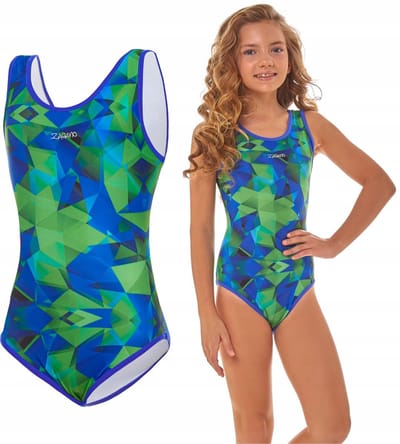 ZAGANO - Badpak meisjes - Maat 128 - Sneldrogende - Sport zwempak - Strandpak damen