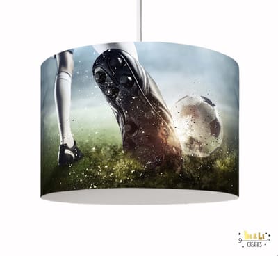 Hanglamp voetbal - kinder & babykamer - lampen - kunststof - 30x25cm - excl. lichtbron