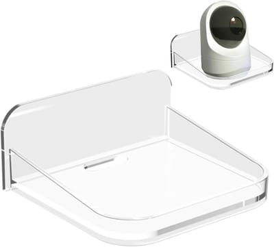 Camerahouder Plank - Wandmontage Plank - Veiligheid Verbeteren - Zonder Boren - 12 x 10 cm - Transparant