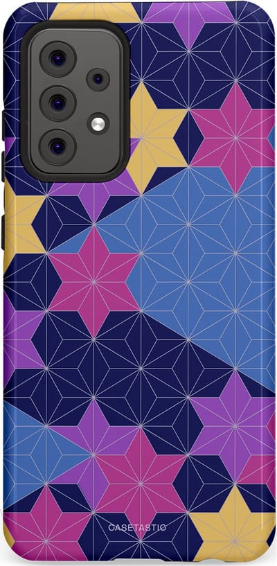 Casetastic Hoesje Geschikt voor Samsung A52 (4G/5G/s) - Stijlvolle Beschermende Duo-layer Case - Sterrenlijn