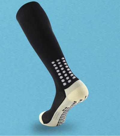 CHPN - Compressiesokken - Gripsokken - Zwarte gripsokken - Sportsokken - Hardloopsokken - Warme kuiten tijdens het hardlopen - Maat 39/45 - Unisex - 1 paar