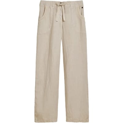 Superdry - Linnen broek met lage taille - Dames - Broeken