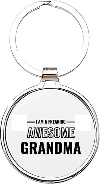 Akyol - i am an freaking awesome grandma Sleutelhanger - Oma - de liefste oma - oma sleutelhanger - grootmoeder sleutelhanger - sleutelhanger voor oma - familie sleutelhanger - verjaardagscadeautje - cadeau voor oma - grandmother - bebbe - 4 x 7,5 CM