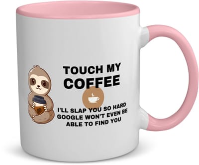 Akyol - koffie koffiemok - theemok - roze - Koffie - koffieliefhebber cadeau - leuke cadeau - met opdruk - coffee gift - verslaafd aan koffie - collega cadeau - 350 ML inhoud