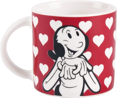Kopje Koffie - Espresso Kopje - Koffie Moment - Magnetronbestendig - 5.9 x 5.9 cm - Rood