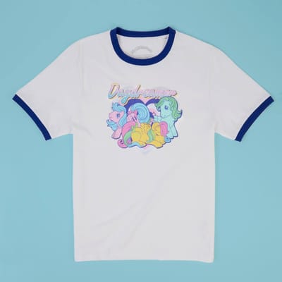 My Little Pony Daydreamer Unisex Ringer T-Shirt - White/Navy - XXL - Wit