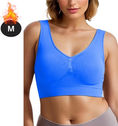 Bovista BH Zonder Beugel - Zonder Bandjes - Push-up Bh's - Comfort Beha - Gemengd - Comfortabel - Koningsblauw - Maat M