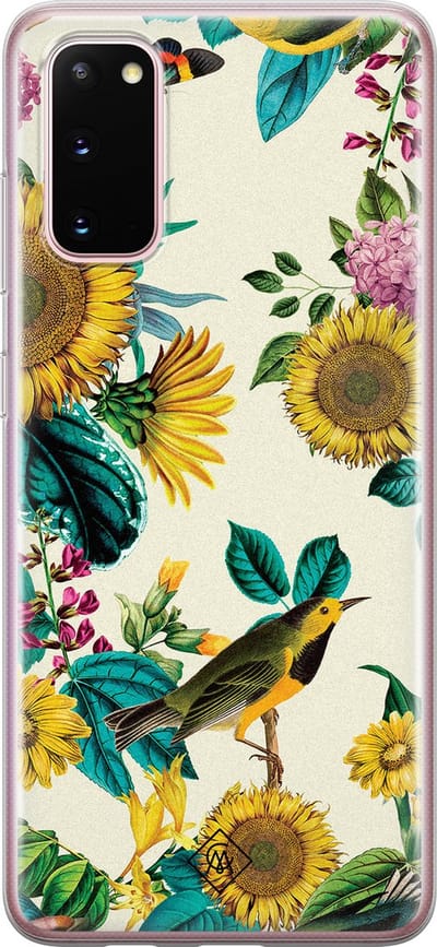 Casimoda® hoesje - Geschikt voor Samsung S20 - Zonnebloemen / Bloemen - Backcover - Siliconen/TPU - Multi