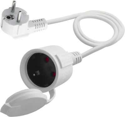Korte Verlengkabel 250V 16A 3 x 1.5mm² IP44 voor Binnen en Buiten Gebruik