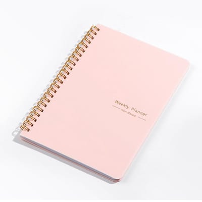 Agenda 2026 A5 - Dagplanner & Weekplanner - Harde Kaft met Spiraalbinding - Premium 100g Papier - Luxe Stationery Cadeau voor Dames & Heren - Organiser voor Werk & Studie - Zwart