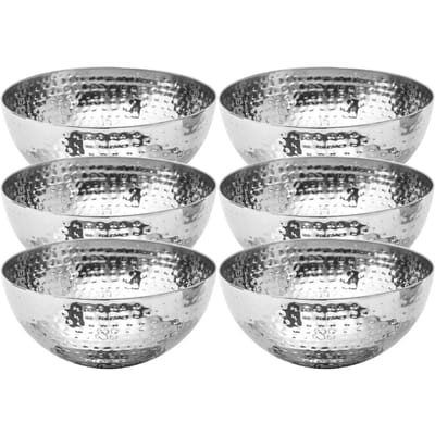 Secret de Gourmet Schaaltjes - 6x - RVS metaal - slakommetjes - D19 cm