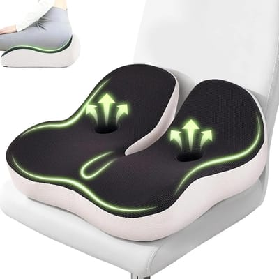 Archi Ergonomisch Stuitbeenkussen – Orthopedisch Zitkussen – Van Traagschuim - Verlichting bij Stuitbeen - En Ischiaspijn - Zwart
