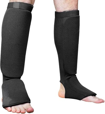 Scheenbeschermers Kickboksen - Scheen en Wreefbeschermers - Kampsport Training - Veilige Pasvorm - 33 x 13.8 cm