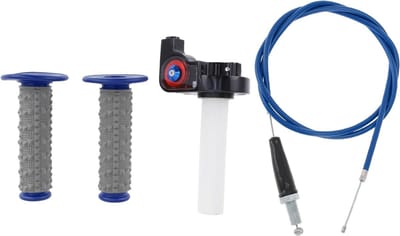 Antislip Rubber Stuur Grips voor Motorfiets, Scooter en ATV - 7/8" en 15/16" Handgrepen Cover Kit in Blauw - Verbeter Grip en Comfort tijdens het Rijden