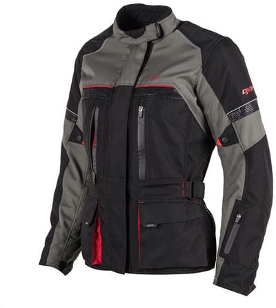 MOTOBLOUZ Motorvest ROADTRIP VROUW Vrouw|4-seizoenen|Zwart Donkergrijs Rood 38 CE-gekeurd