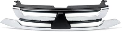 Bovenste Grille Trinax - Voorbumper - Voor Mitsubishi Outlander (2016-2018) - Chroom/Zwart - Auto Accessoires
