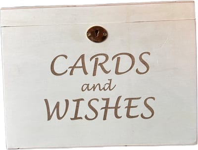 Enveloppenkist Hoog bruiloft - cards and wishes - Enveloppendoos laag huwelijk - Luxe slot - Populieren multiplex - L 29,1 CM x B 20,1 CM x H 21,8 CM