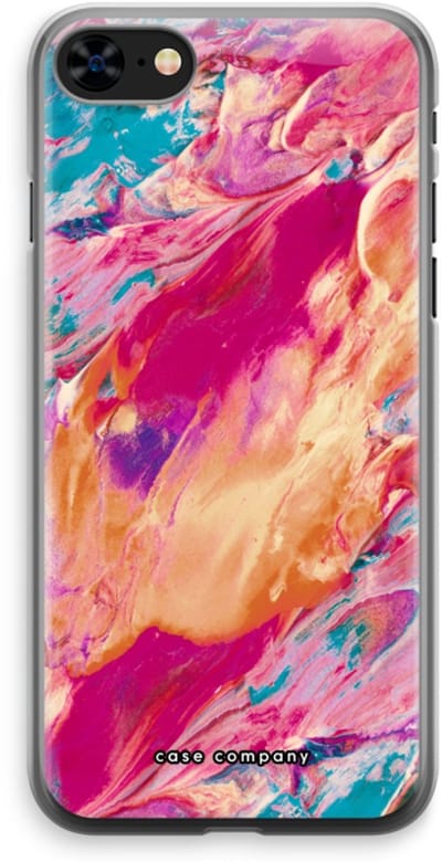 Case Company® - Hoesje geschikt voor iPhone 8 hoesje - Pastel Echoes - Soft Cover Telefoonhoesje - Bescherming aan alle Kanten en Schermrand