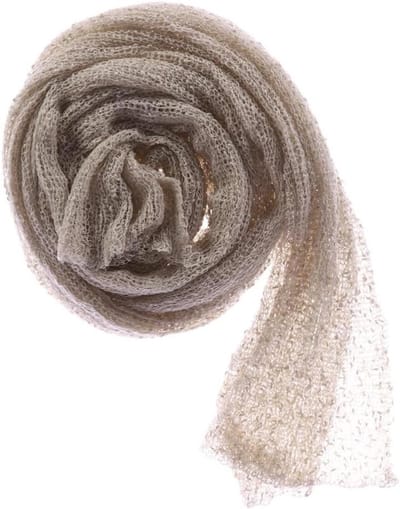Draagdoek Baby - Inbakerdoek Stretch - Babyfotografie Requisiet - Open Geweven Textuur - 150 x 40 cm - Beige
