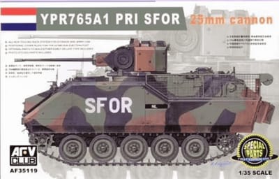 AFV Club Modelbouwpakket Militaire voertuigen - 35119 YPR765A1 PRI SFOR 25mm cannon Tank - Holland Plastic - 1:35 - Modelbouw