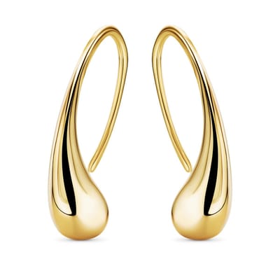 Miore Pure Oorbellen Dames - van Zilver - Handgemaakt - Hypoallergene Oorringen - 24 mm