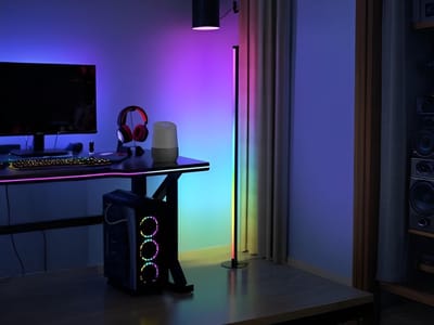 Glowinh - Vloerlamp - Vloerlampen - Floorlamp RGB - LED Vloerlamp - Staande Vloerlamp - Slimme Vloerlamp - Vloerlamp RGB - Hoeklamp - Sfeerverlichting - Smart Lamp - Gaming Lamp 135CM - Wifi - App - Dimbaar - Tuya/Smartlife