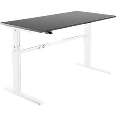Schäfer Shop  Select Bureau, elektrisch in hoogte verstelbaar, rechthoekig, C-poot, grafiet/wit, B 1800 mm