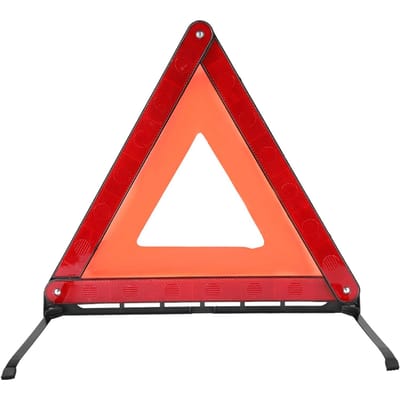Triangle Réfléchissant Pliable pour Voiture Signal d'Urgence Panneau d'Avertissement Signal d'Arrêt de Voiture red